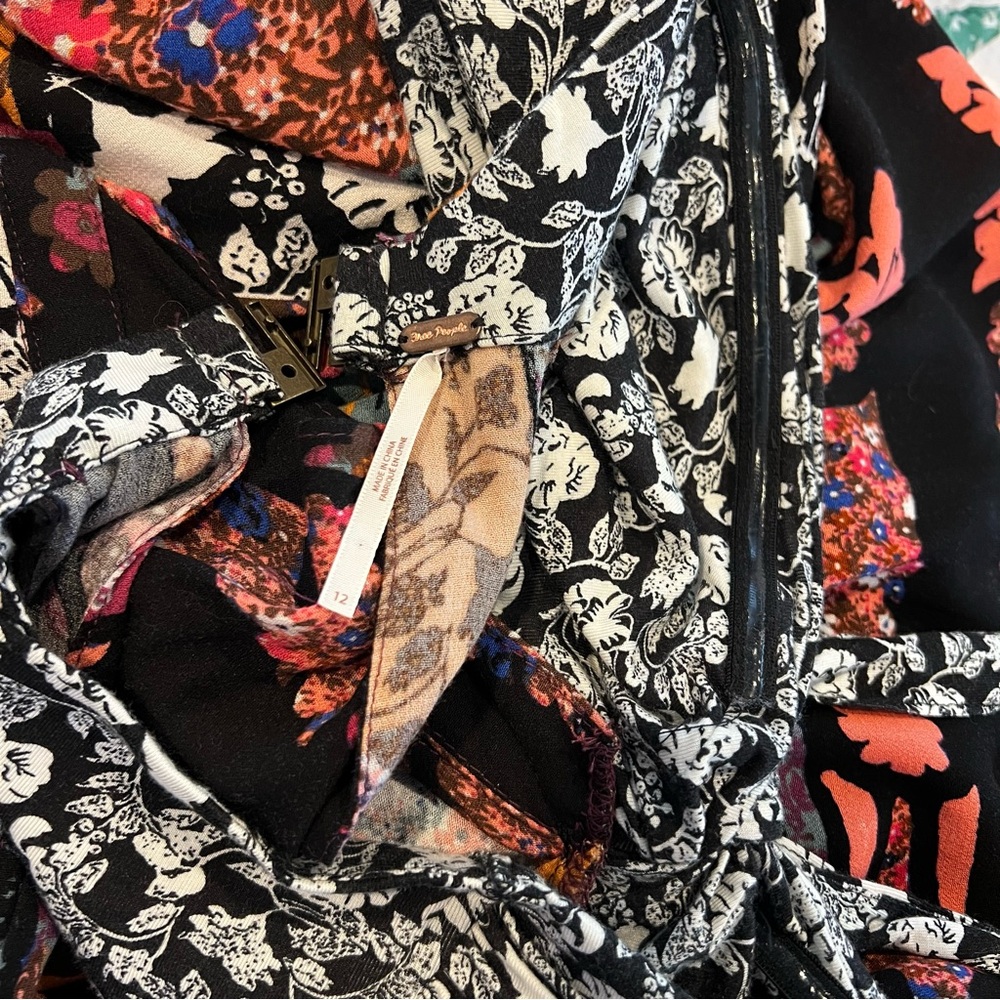 Free People Patchwork Maxi Dress in Black, Pink, Orange and Purple - Picture 16 of 16